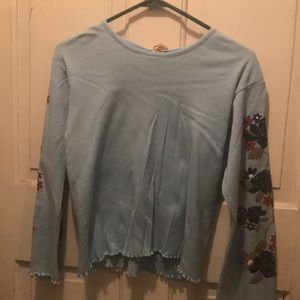Girl’s plus blue long sleeve top